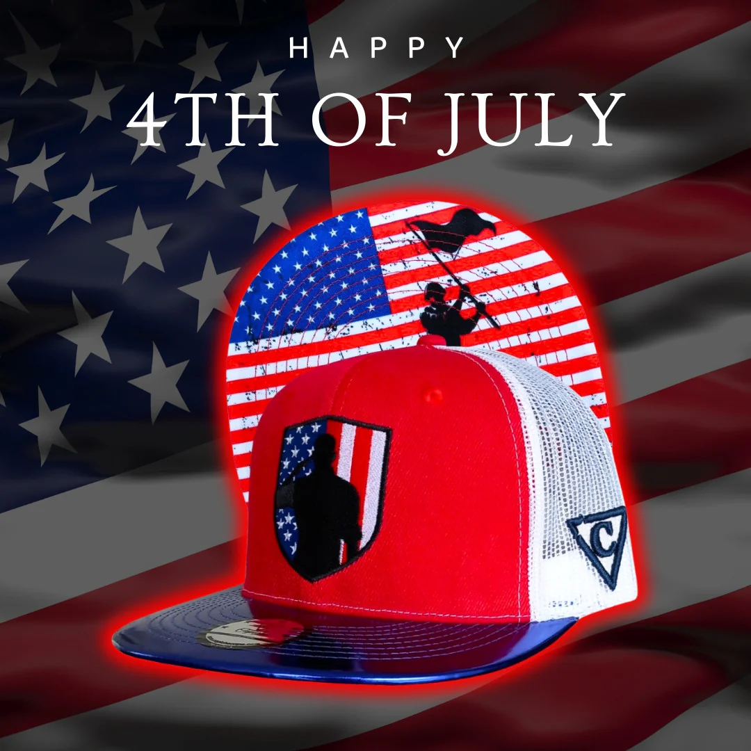 4th of July Trucker Snapback - Red/Blue Metallic - Image 4