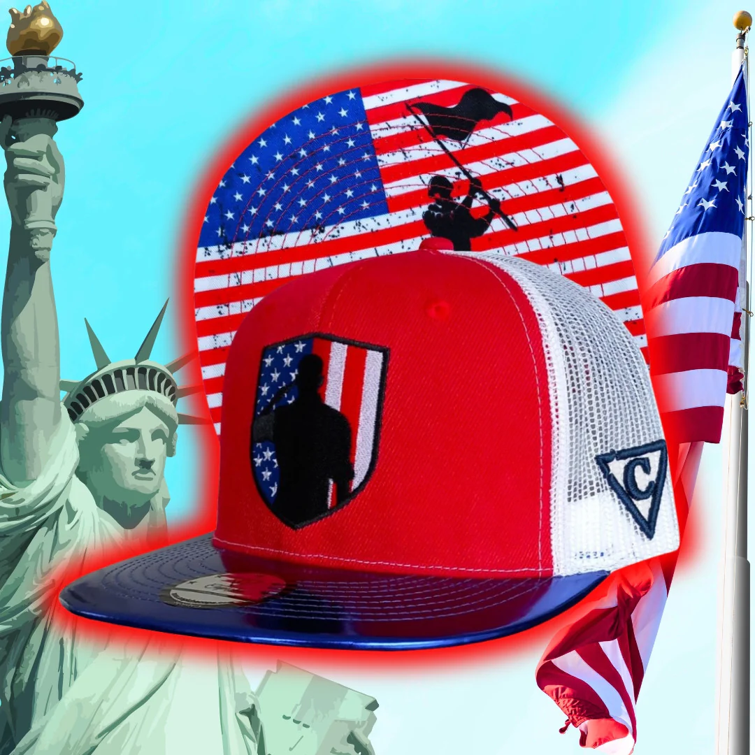 4th of July Trucker Snapback - Red/Blue Metallic - Image 9