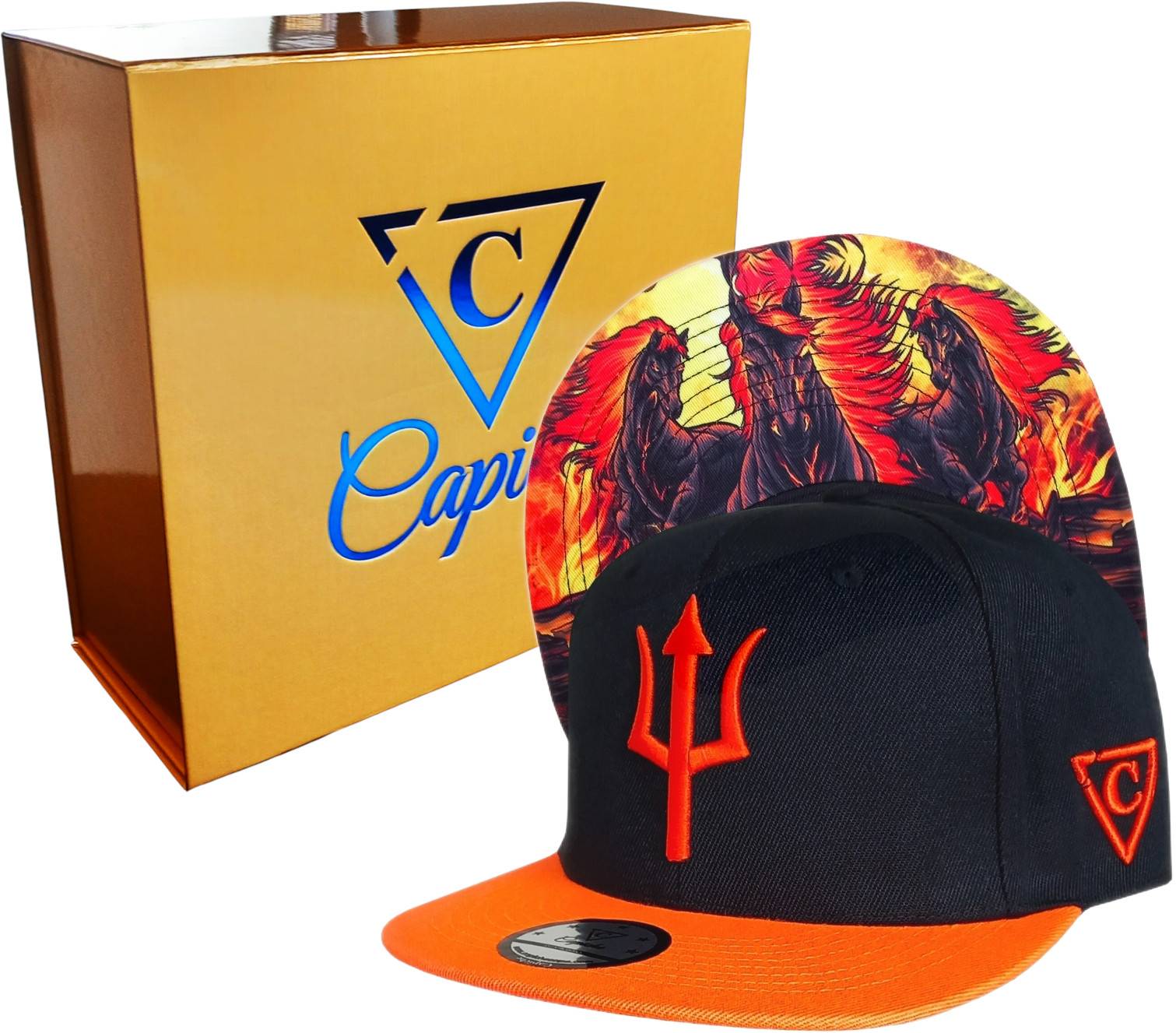 Aethon Snapback - Black/Orange - Image 3