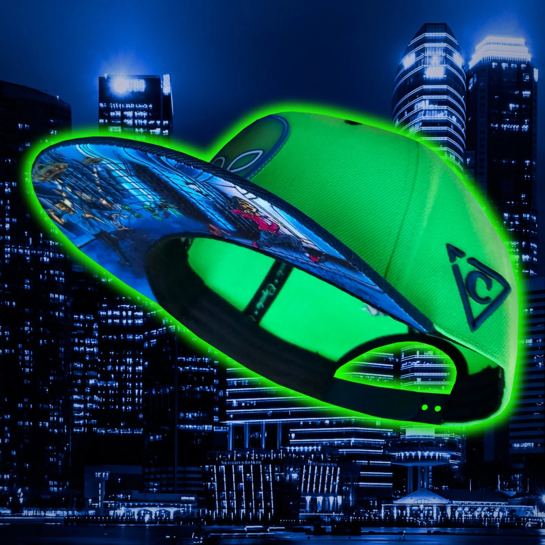Alien Attack Snapback - Neon Green/Dark Blue - Image 6