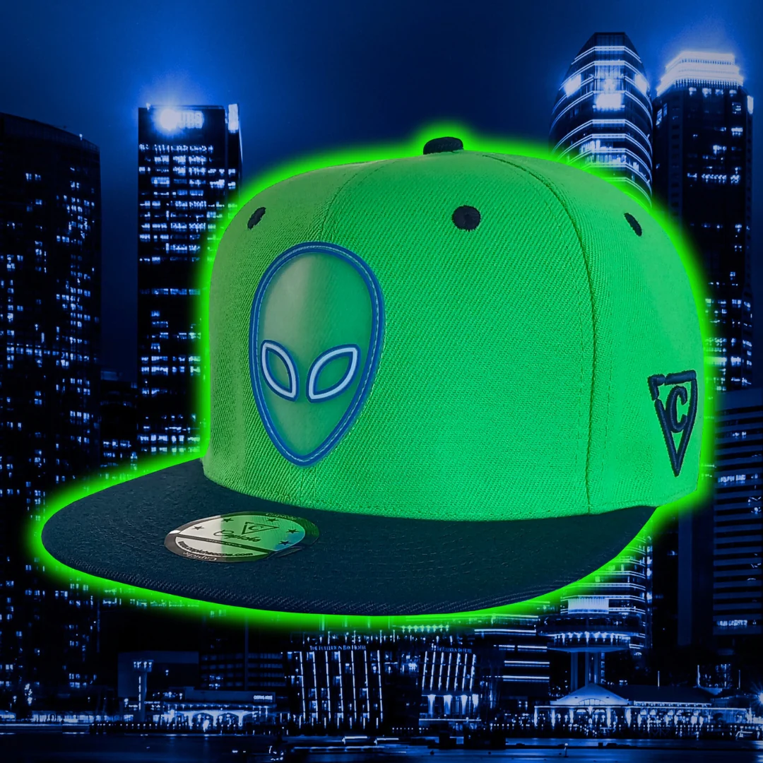 Alien Attack Snapback - Neon Green/Dark Blue - Image 7