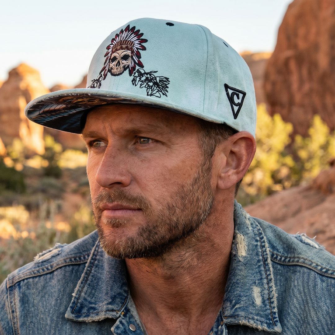 Ancestor Spirits Snapback - Light Mint Green Suede - Image 2