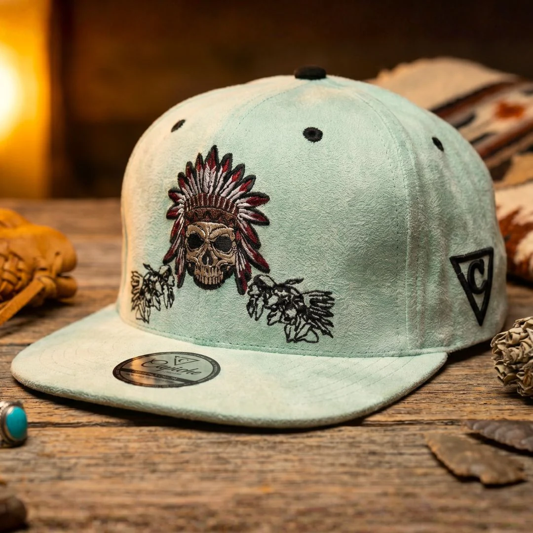 Ancestor Spirits Snapback - Light Mint Green Suede - Image 3
