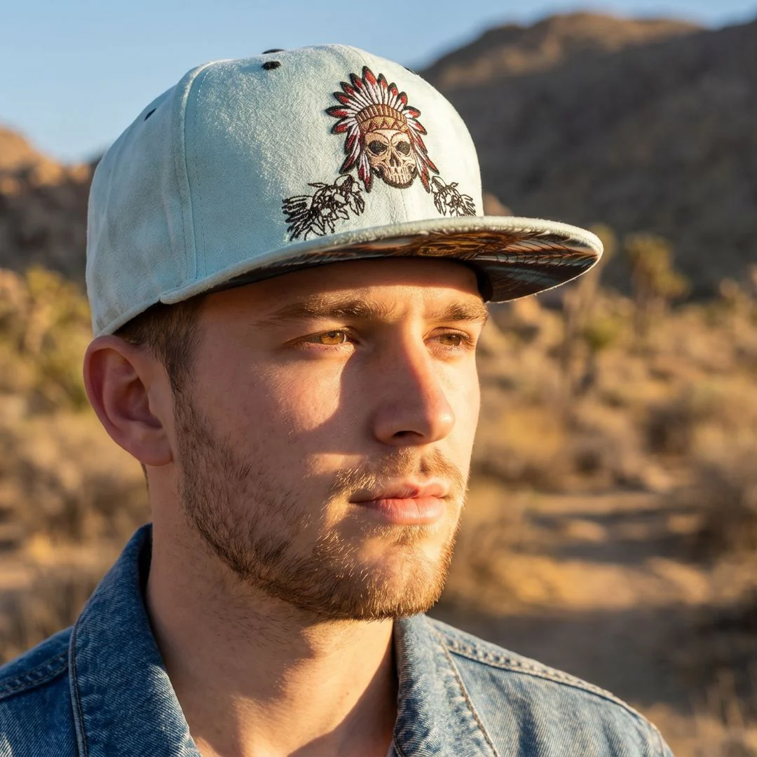 Ancestor Spirits Snapback - Light Mint Green Suede - Image 7