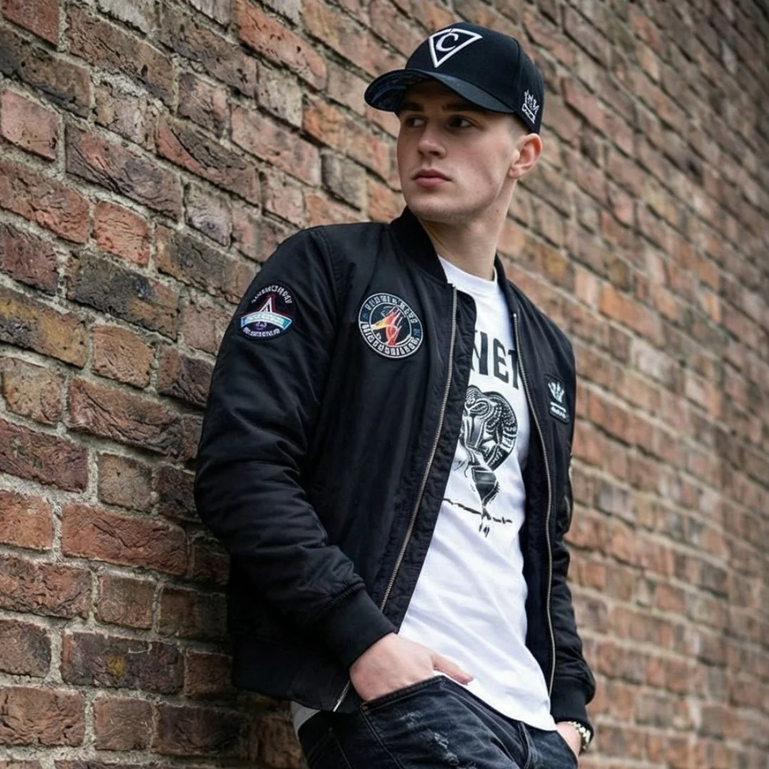 Angry Cobra Curved Baseball Cap - Black - Image 10