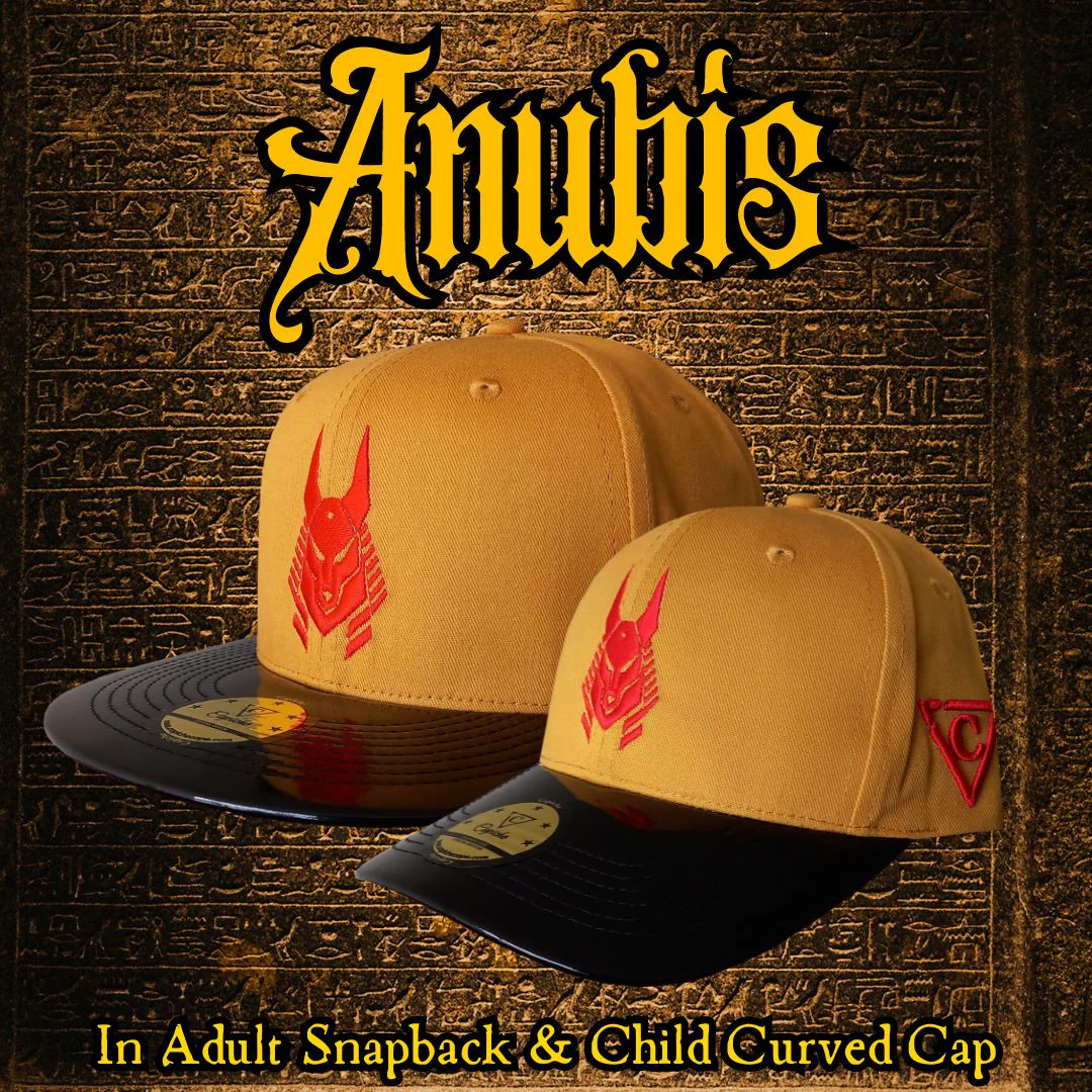 Anubis Curved Cap Child Size - Yellow/Metallic Black - Image 6