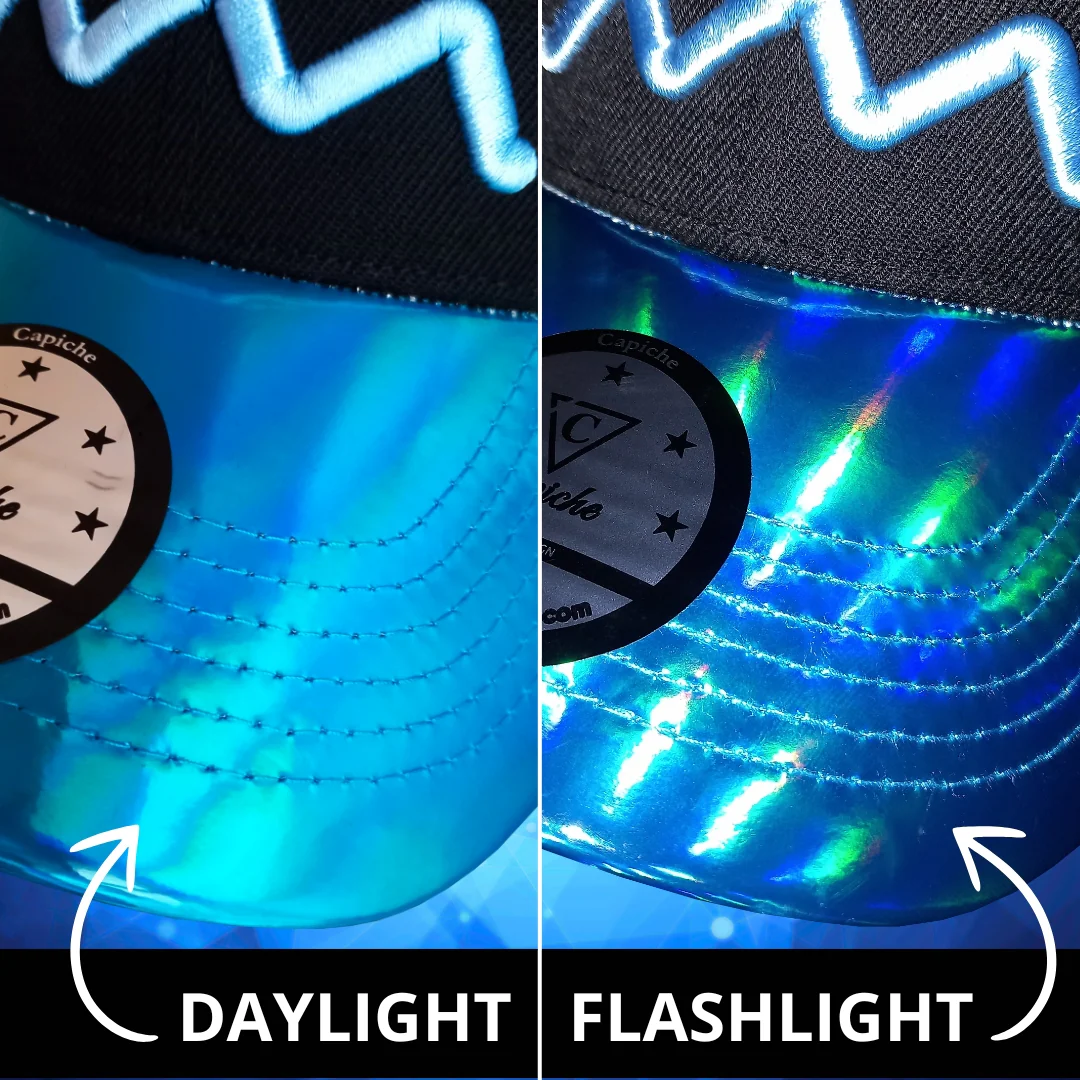 Aquarius Curved Cap - Black/Blue Metallic - Image 8