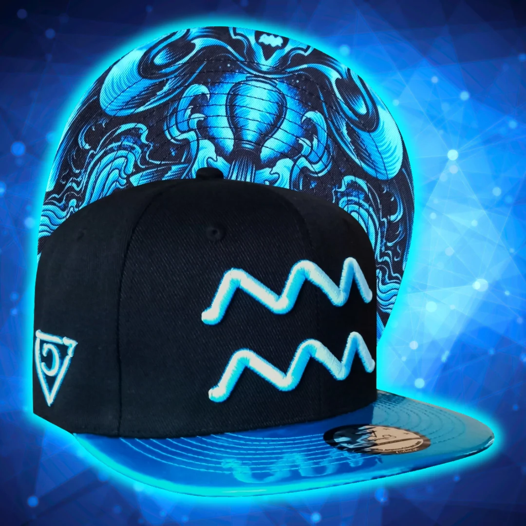 Aquarius Snapback - Black/Blue Metallic - Image 16