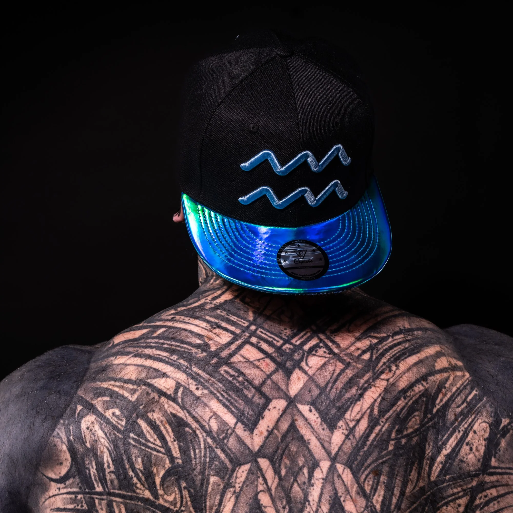 Aquarius Snapback - Black/Blue Metallic - Image 6