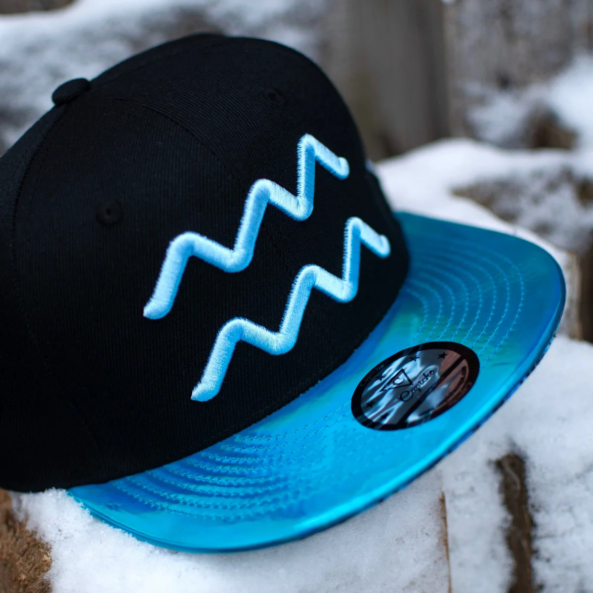 Aquarius Snapback - Black/Blue Metallic - Image 7