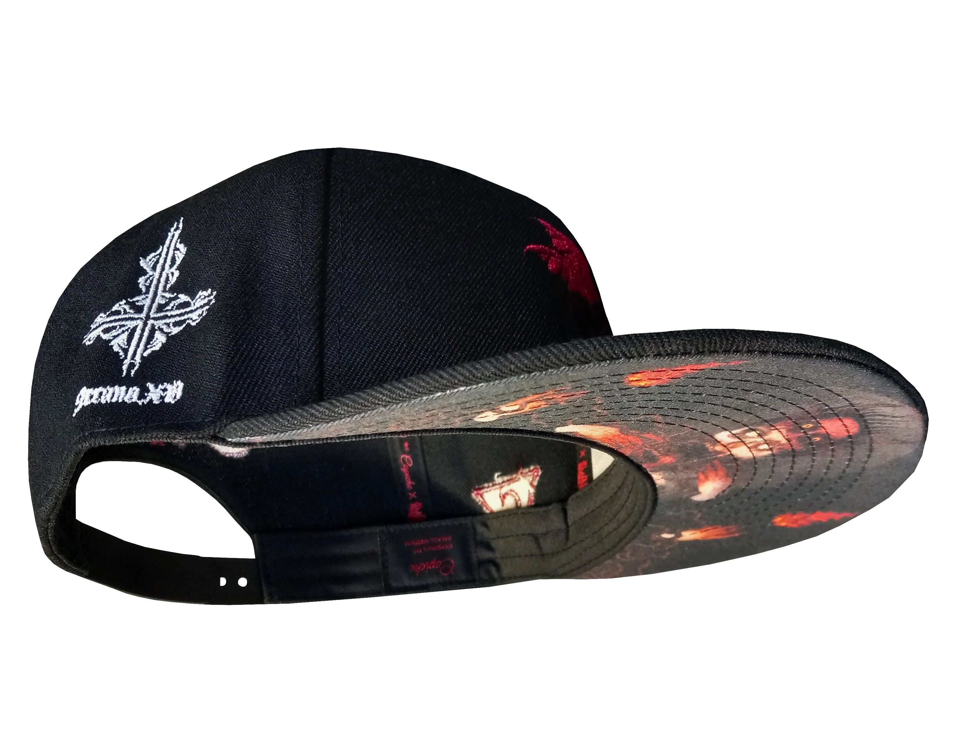 Arcano XV x Capiche Collab Snapback - Black/Red - Image 10