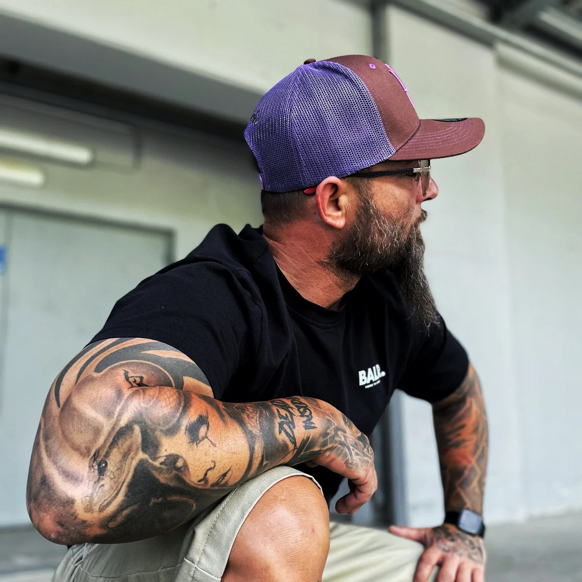 Argus Trucker Cap - Brown/Purple - Image 5