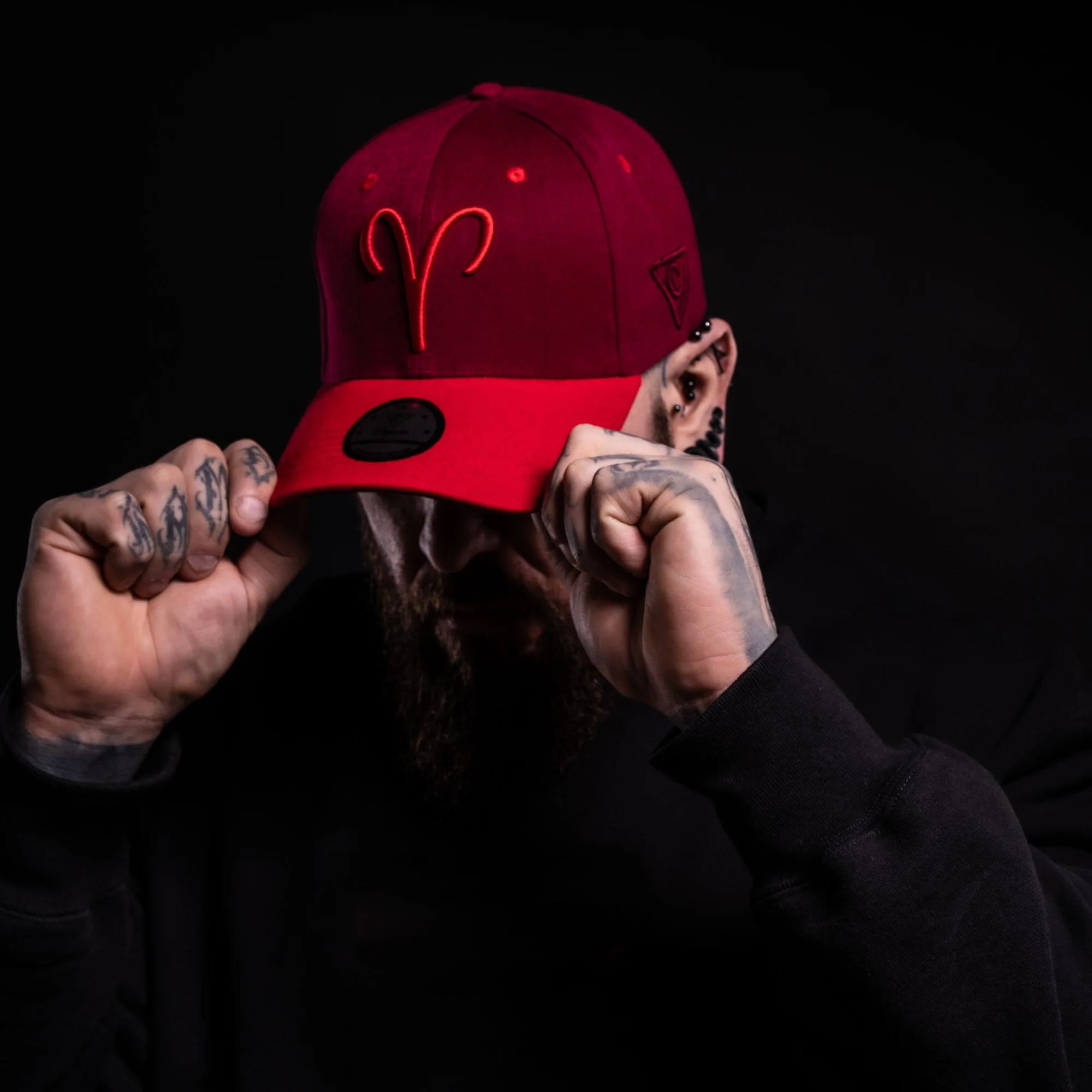 Aries Curved Cap - Red - Image 9
