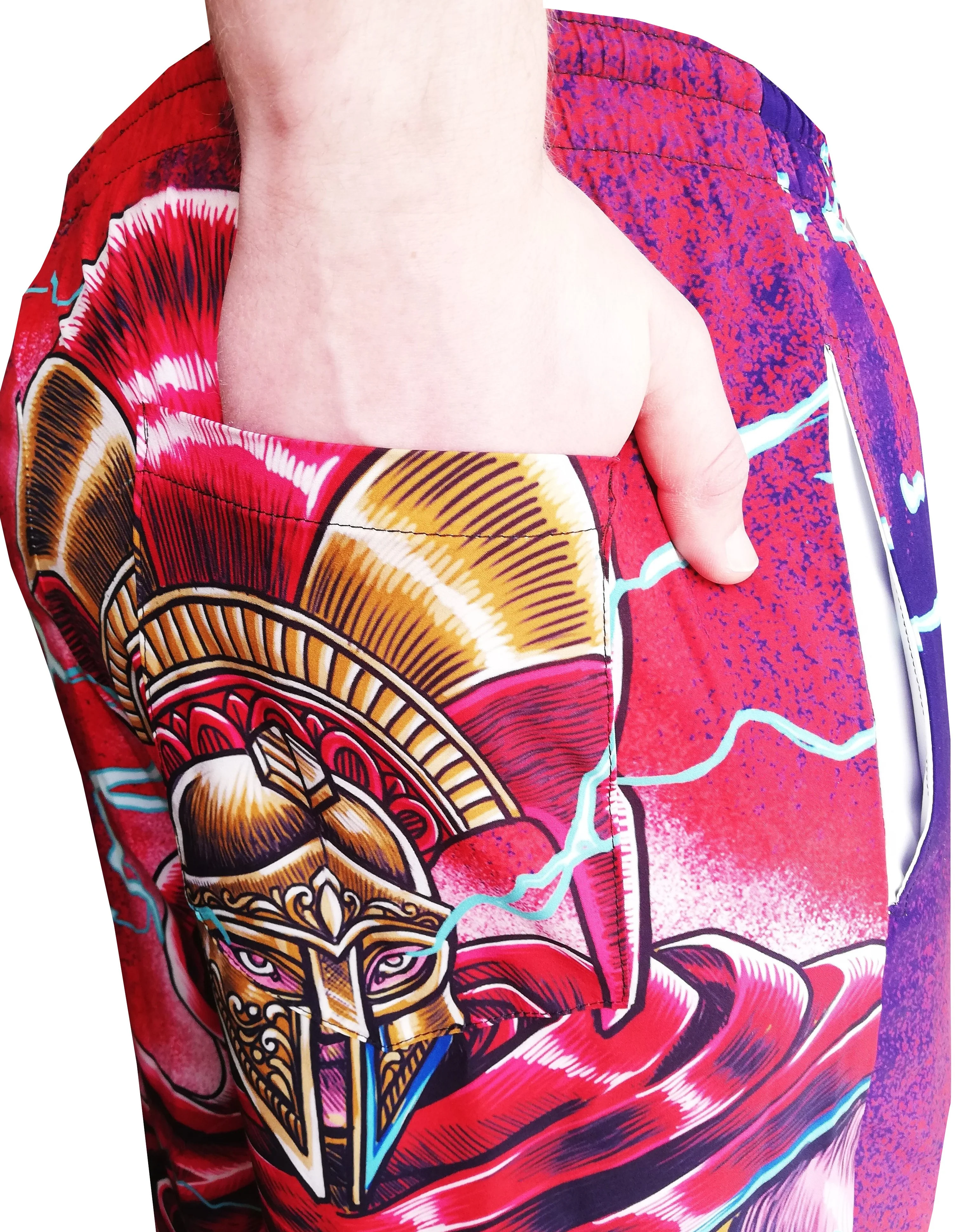 Athenian Hoplite Swim Short - Red - Image 5