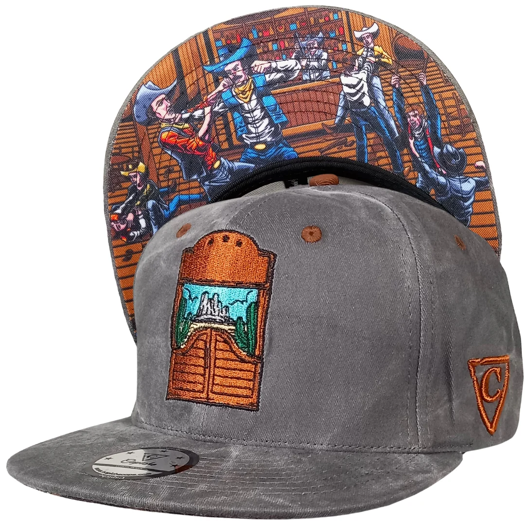 Bar Fight Snapback - Grey Washed Fabric