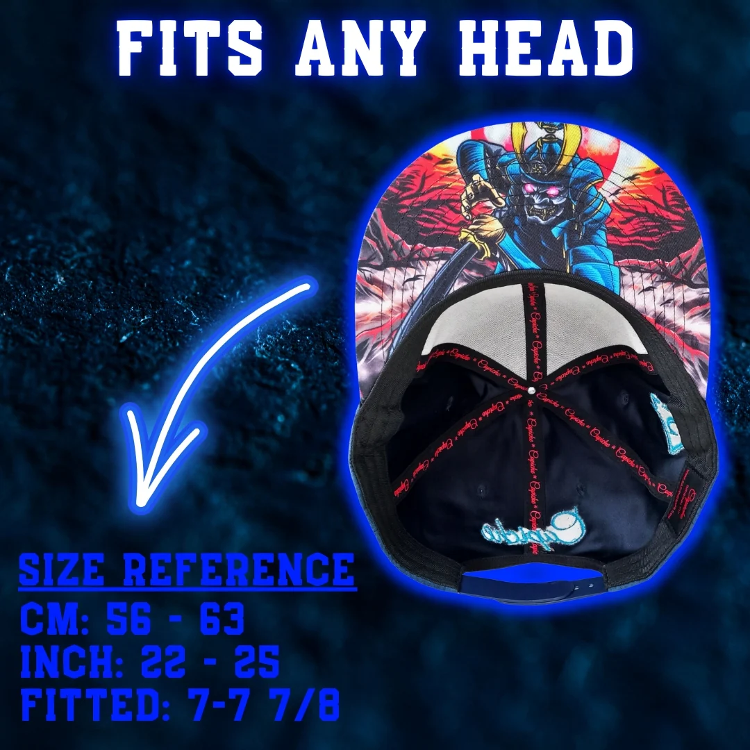 Blue Samurai Snapback - Suede/Golden Thread - Image 8