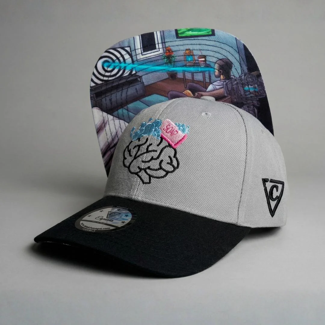 Brainwashed Curved Cap - Grey/Black - Image 10