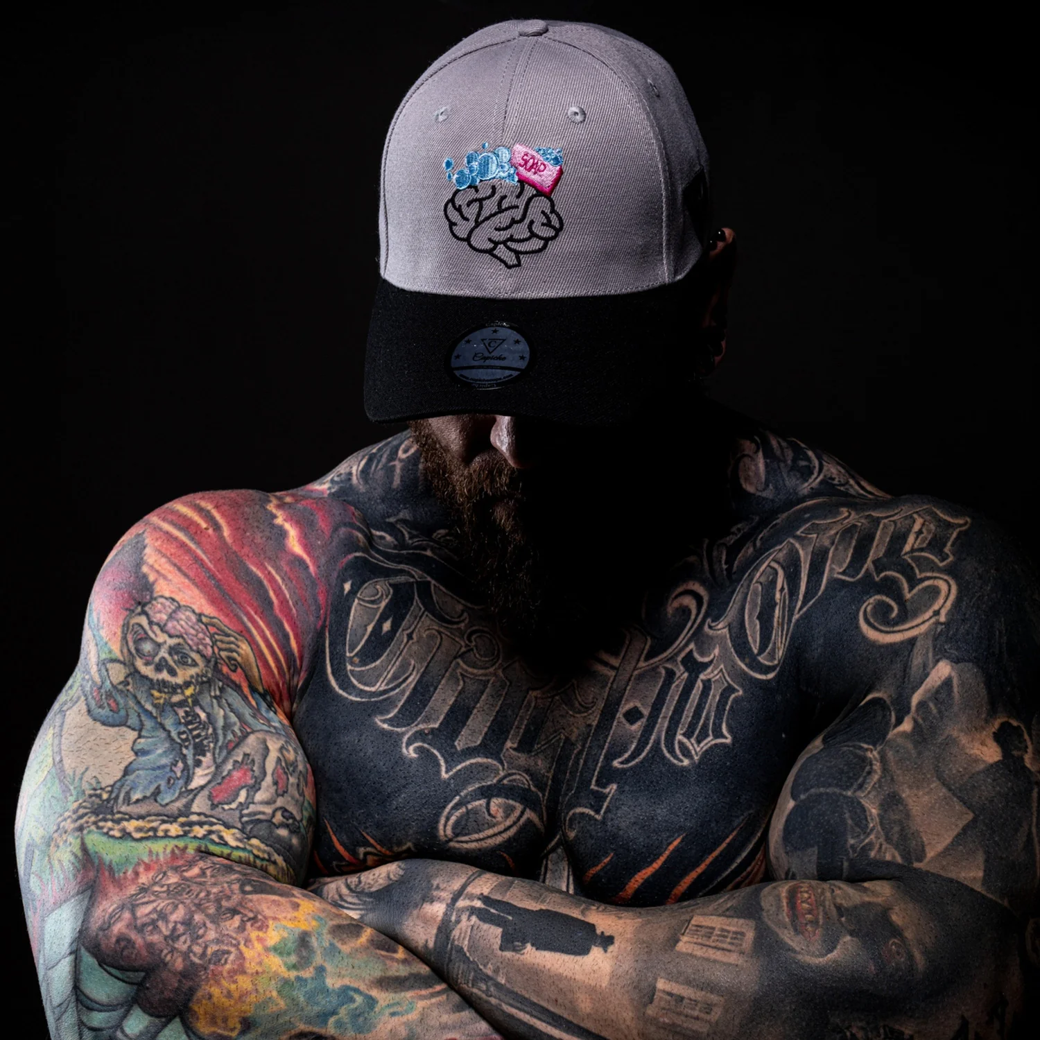 Brainwashed Curved Cap - Grey/Black - Image 9