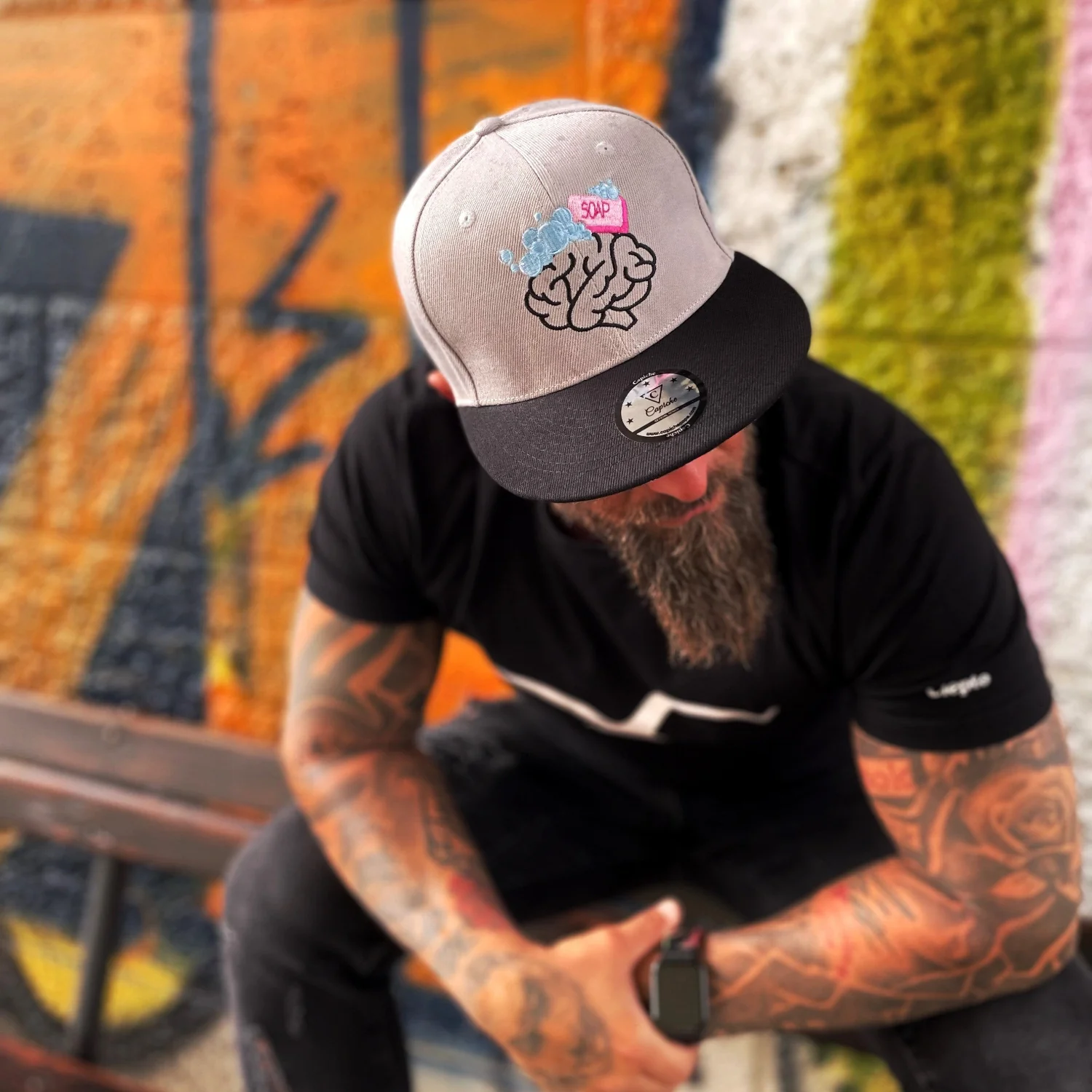 Brainwashed Snapback - Grey/Black - Image 10