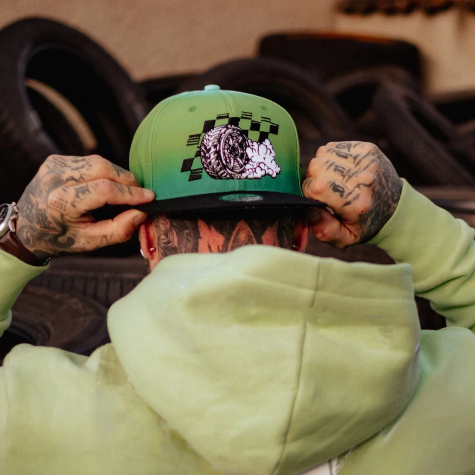 Capiche Drift Snapback - Green Ombre - Image 10
