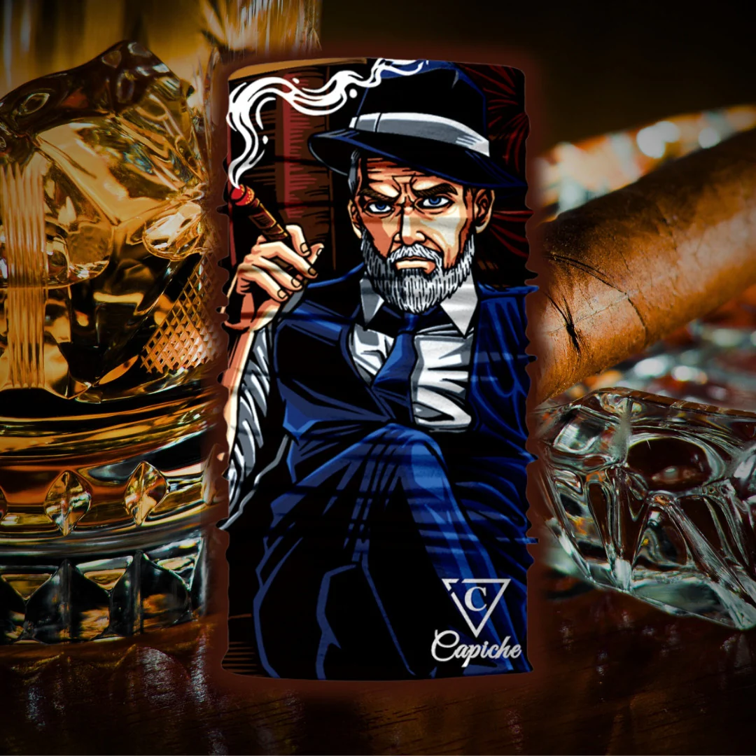 Cigar Biker Mask - Dark Blue/Brown - Image 2