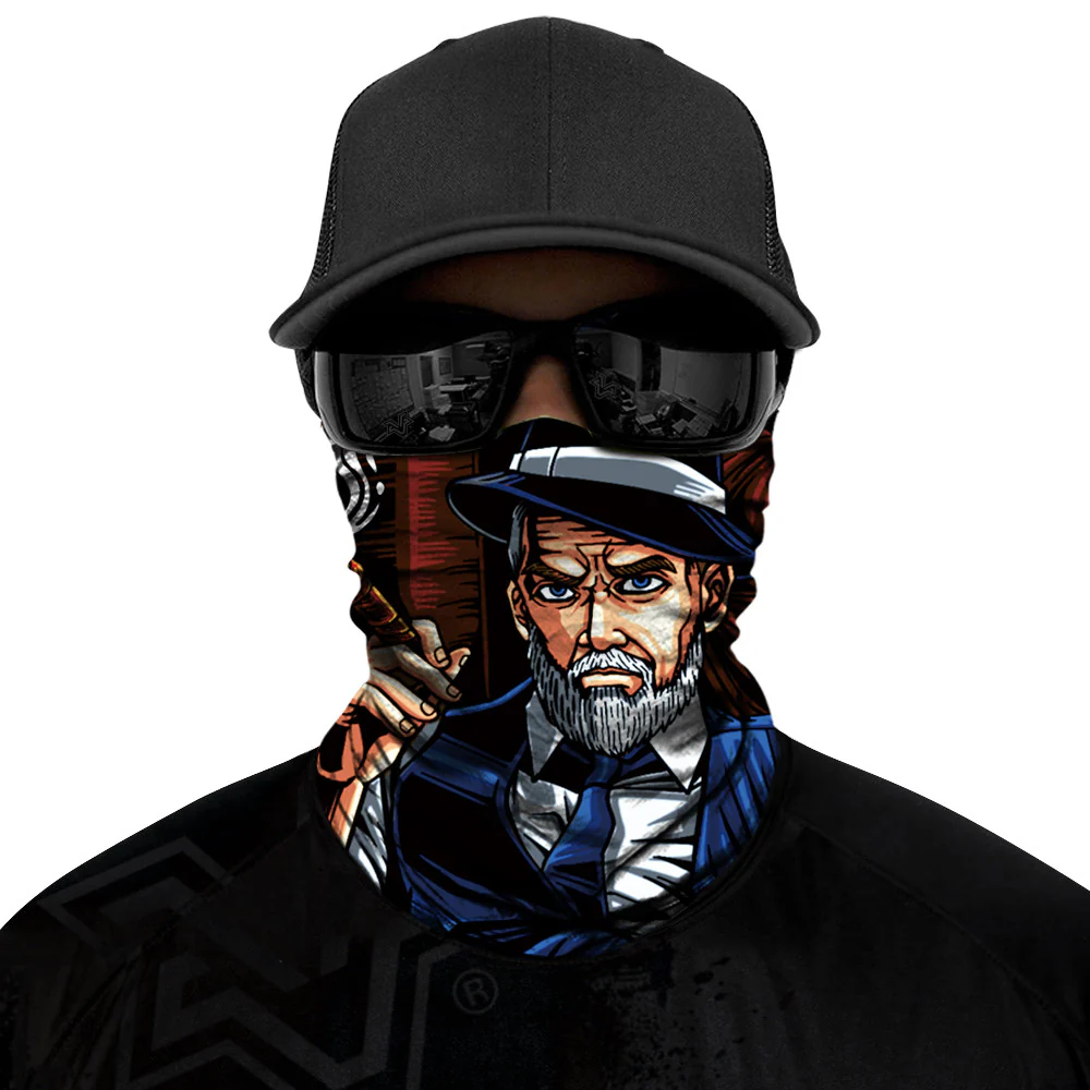 Cigar Biker Mask - Dark Blue/Brown - Image 4