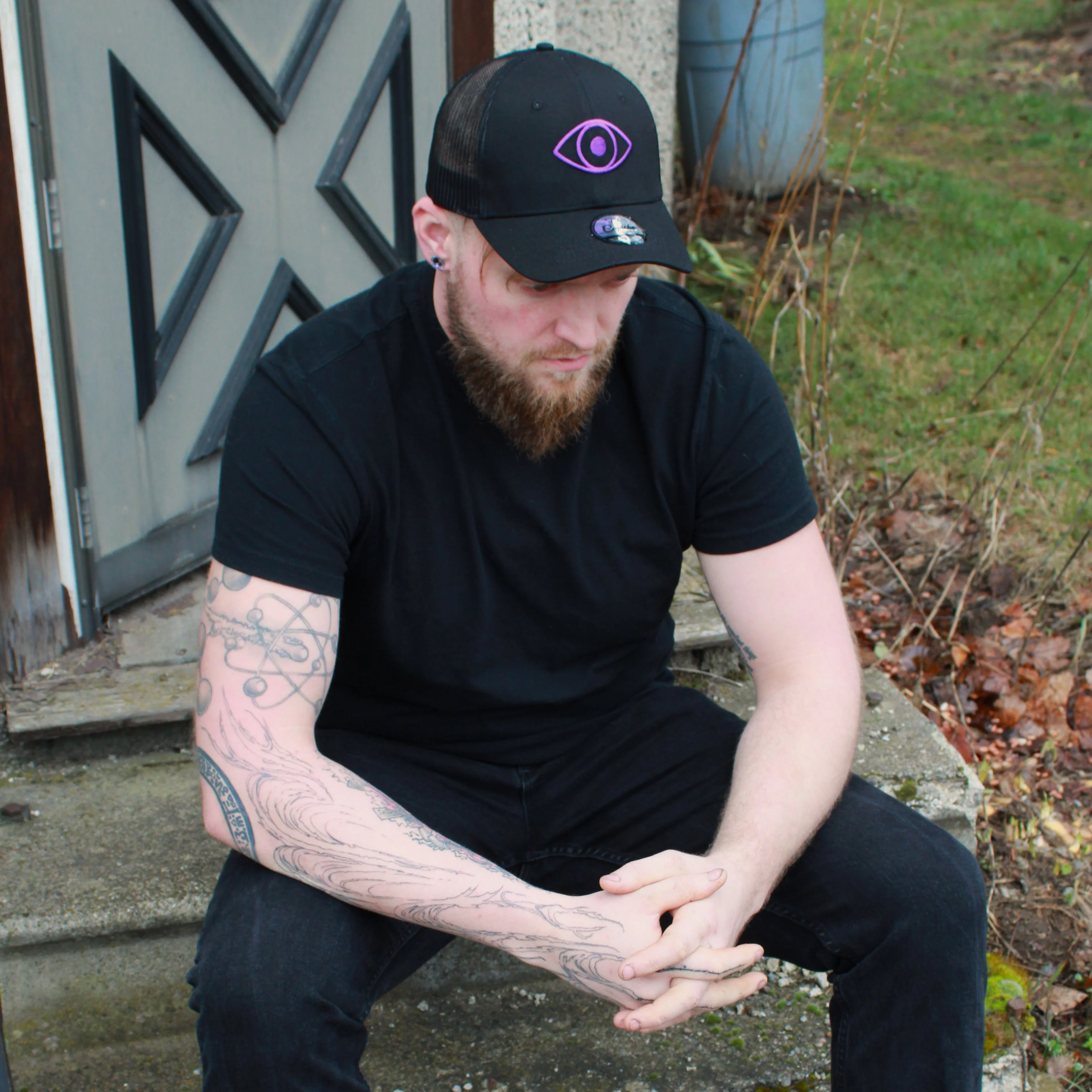 Clean Greek Argus Trucker Cap - Black - Image 8