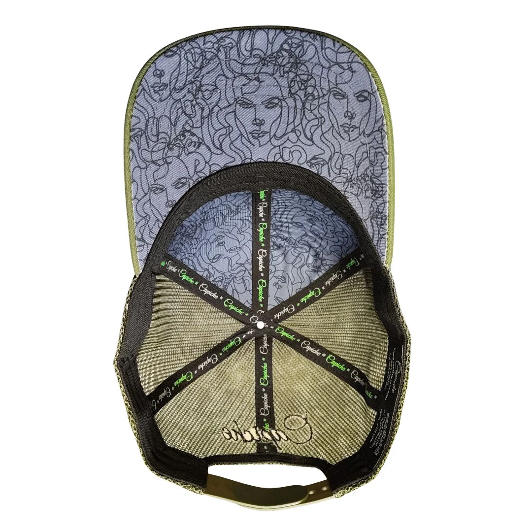 Clean Greek Medusa Trucker Cap - Green - Image 6