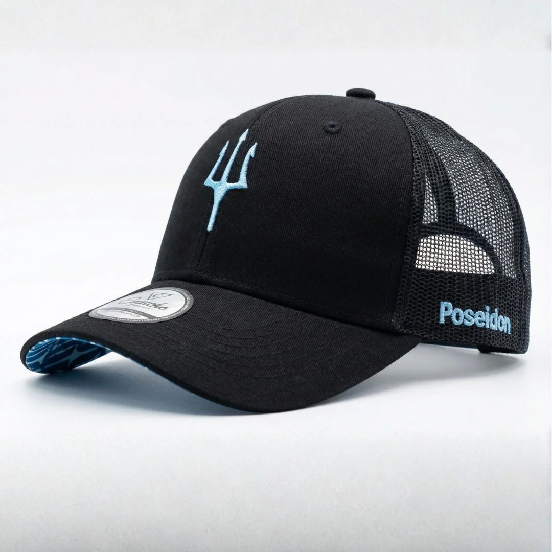 Clean Greek Poseidon Trucker Cap - Black - Image 4