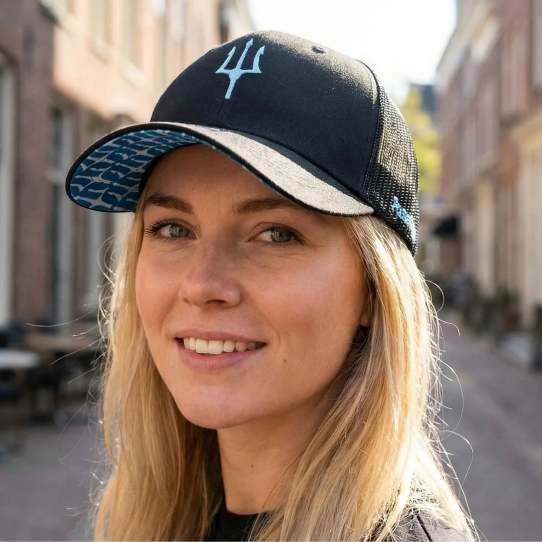 Clean Greek Poseidon Trucker Cap - Black - Image 7