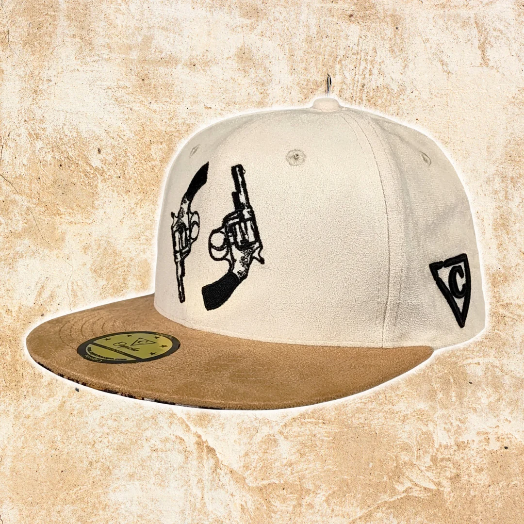 Cowboy Duel Snapback - Light Beige Suede - Image 14