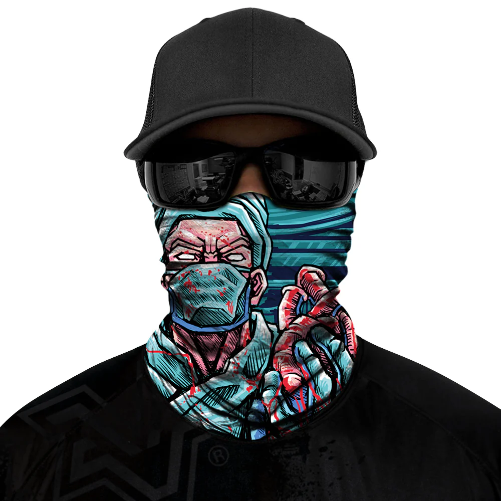 Cursed Doctor Biker Mask - Blue - Image 6