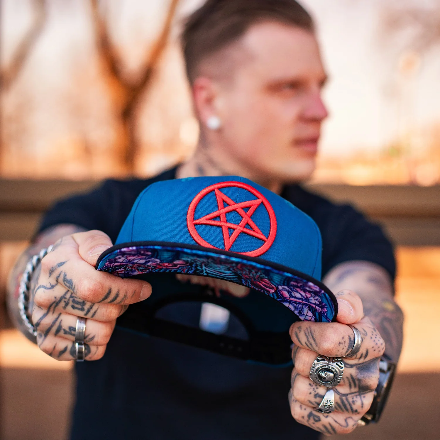 Cursed Doctor Snapback - Blue/Black Metallic - Image 5
