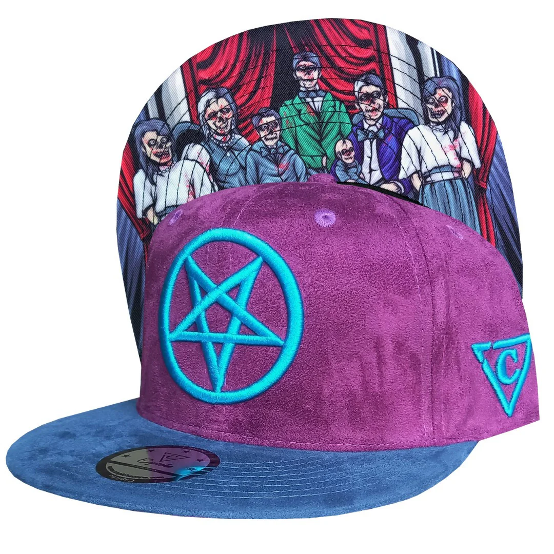 Cursed Family Snapback - Purple/Blue Suede