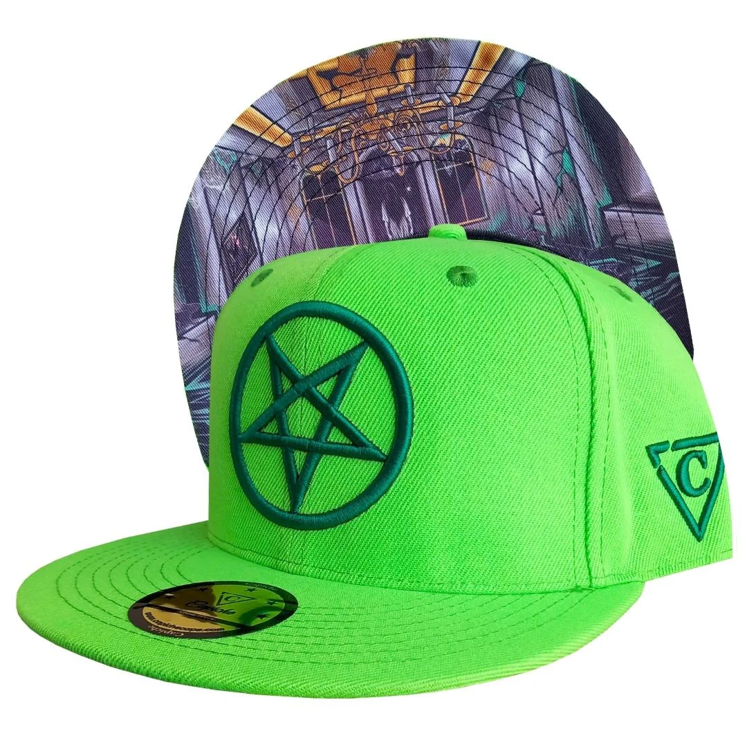 Cursed Mansion Snapback - Neon Green