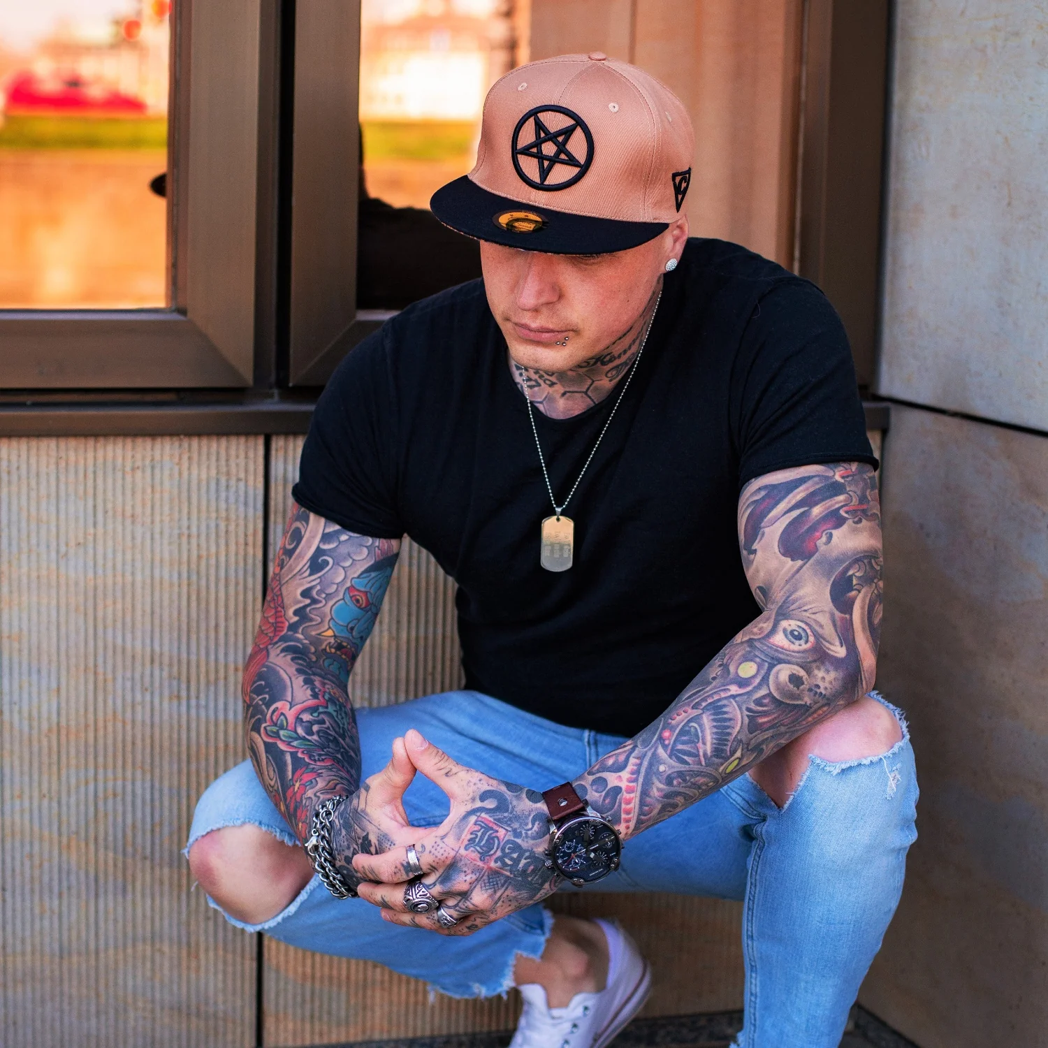 Cursed Priest Snapback - Light Brown - Image 7
