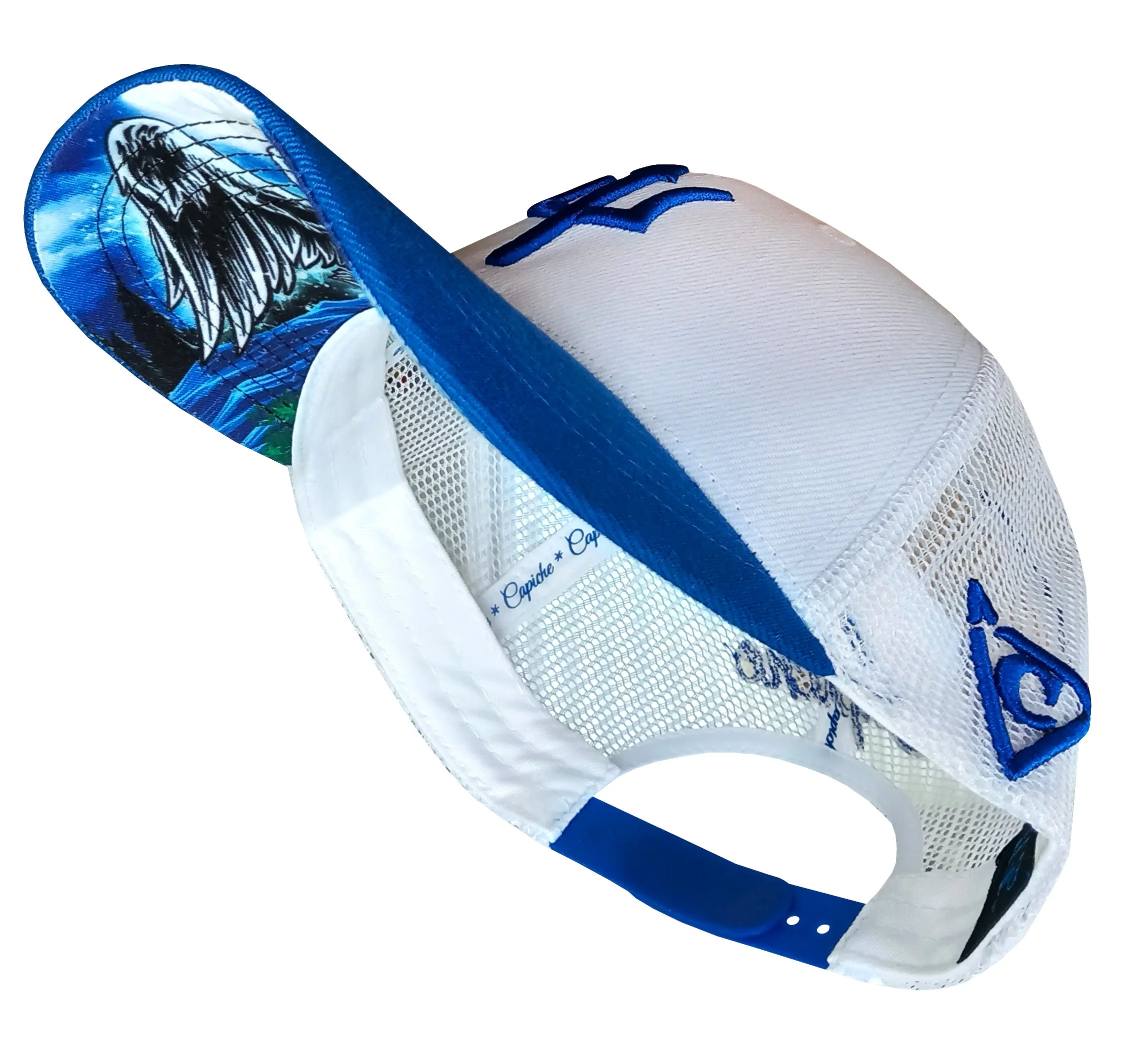 Cycnus Trucker Cap - White/Blue - Image 6
