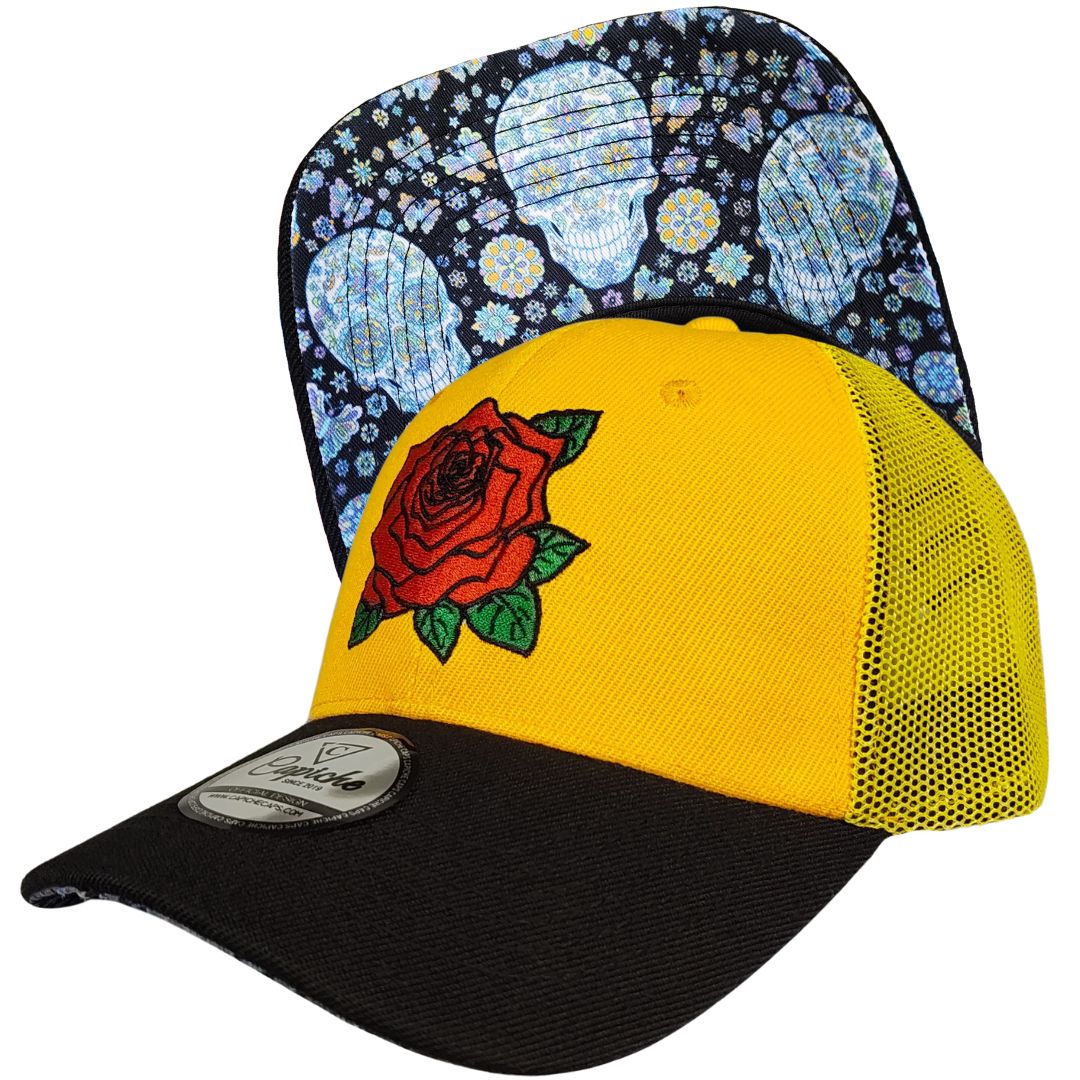 Day Of The Dead 2 Trucker Cap - Yellow