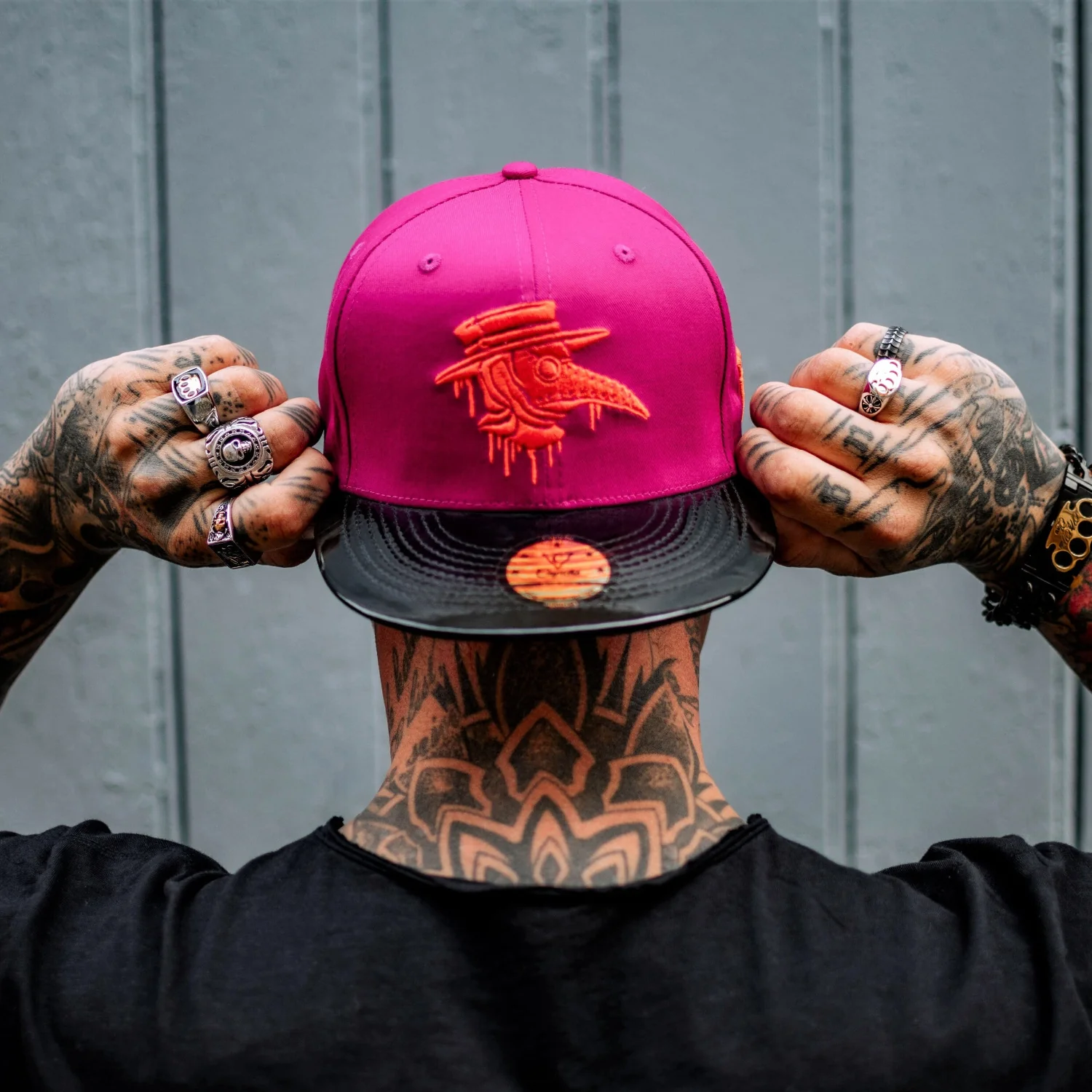 Death Plague Snapback - Ruby/Black Metallic - Image 11