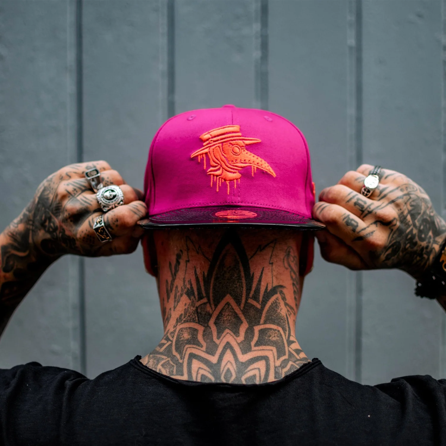 Death Plague Snapback - Ruby/Black Metallic - Image 12