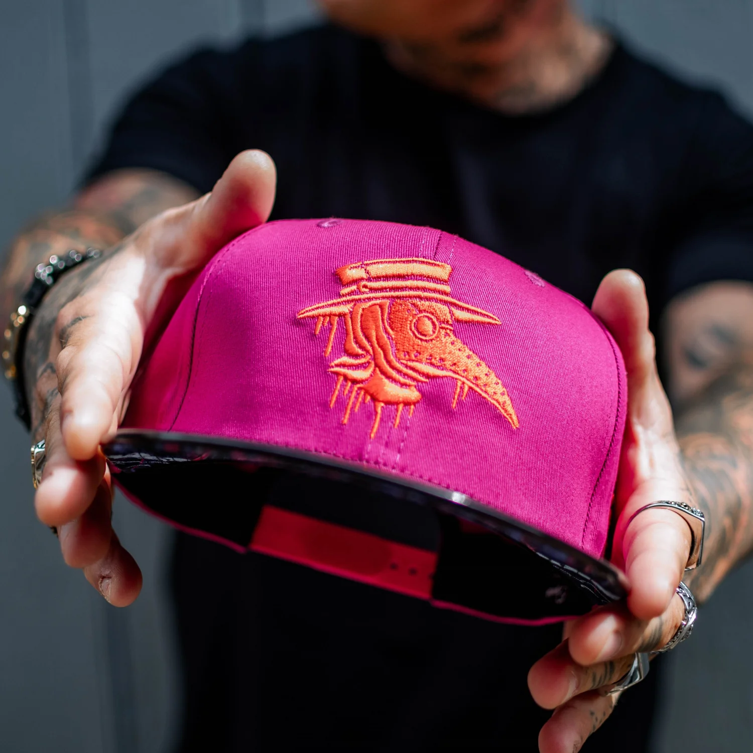 Death Plague Snapback - Ruby/Black Metallic - Image 13