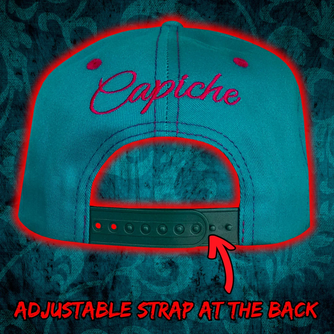 Red Samurai Snapback - Green Petrol/Red Stitches - Image 5