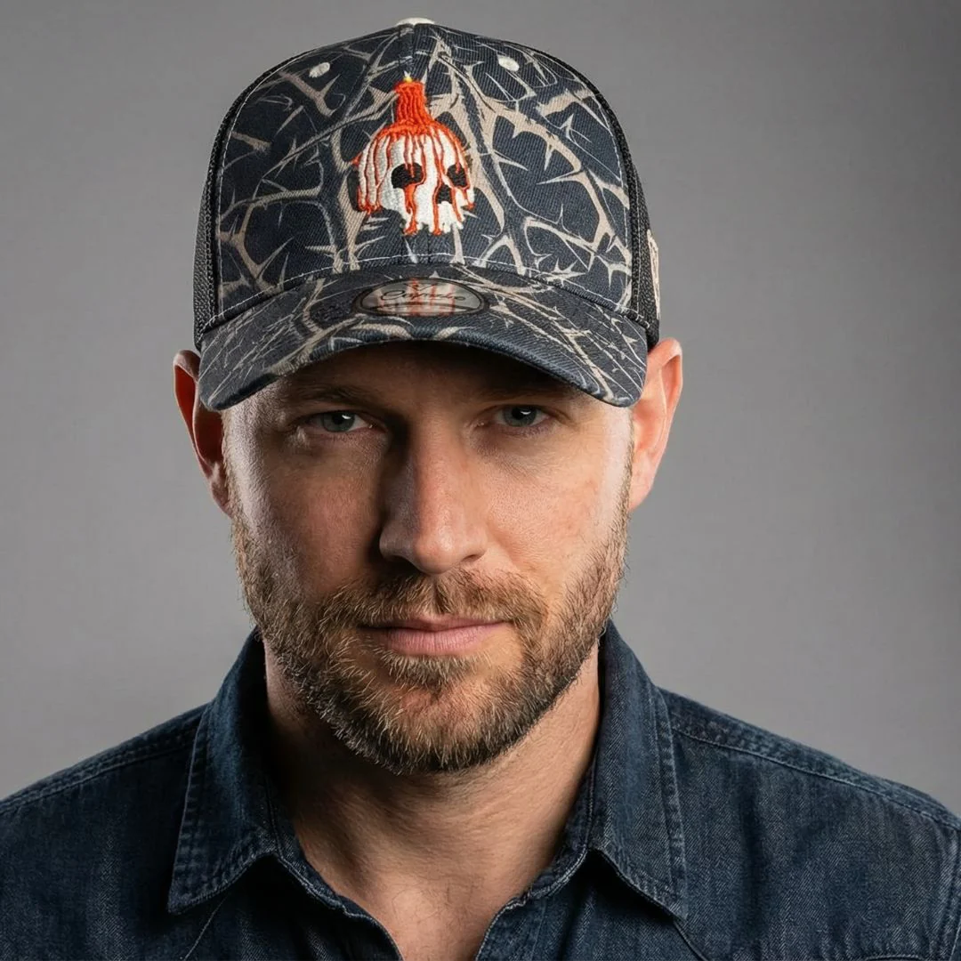 Decay Trucker Cap - Black/Beige Branches - Image 4
