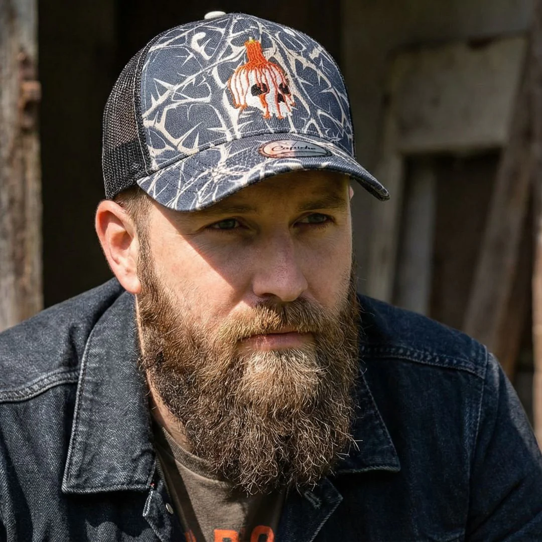 Decay Trucker Cap - Black/Beige Branches - Image 5