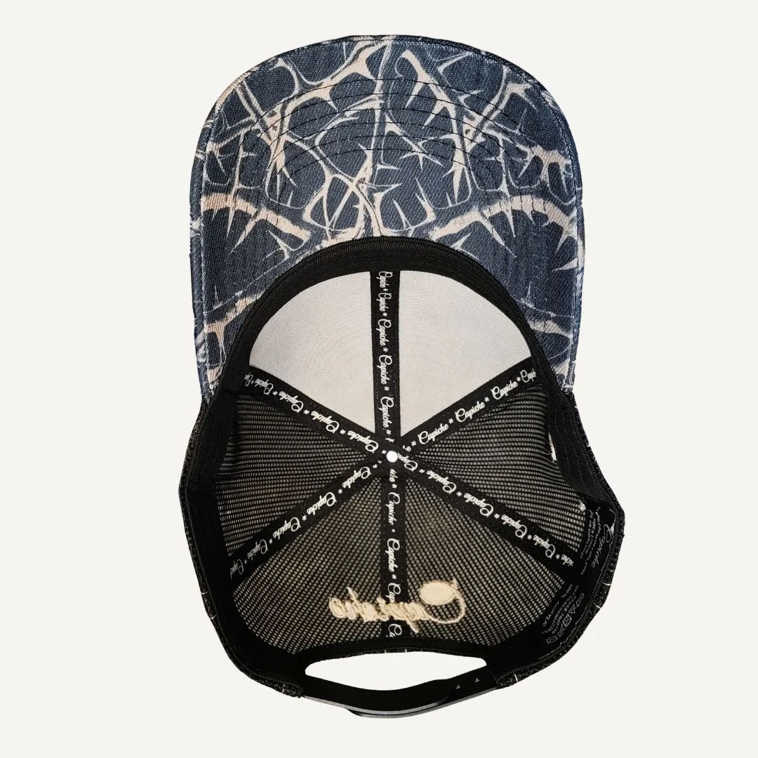 Decay Trucker Cap - Black/Beige Branches - Image 7