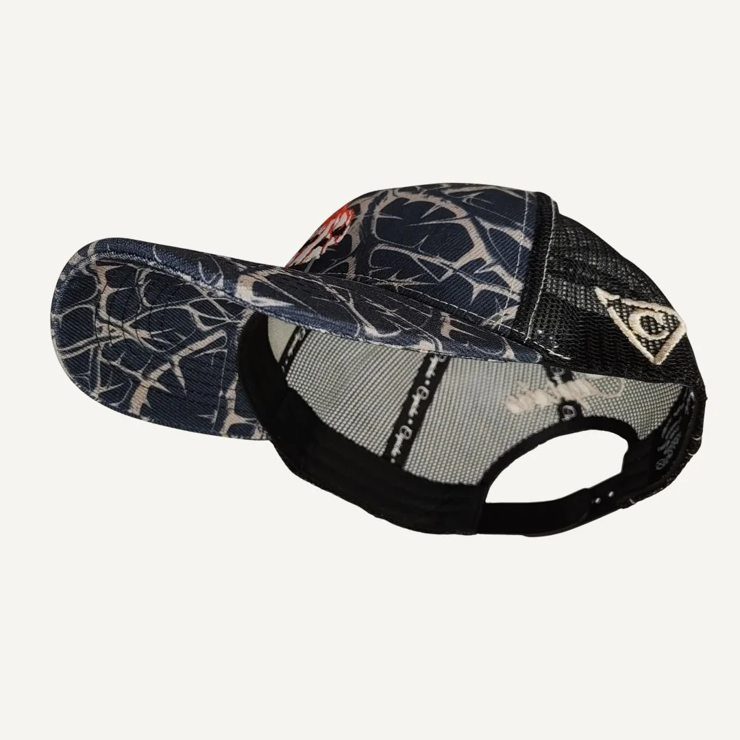 Decay Trucker Cap - Black/Beige Branches - Image 8