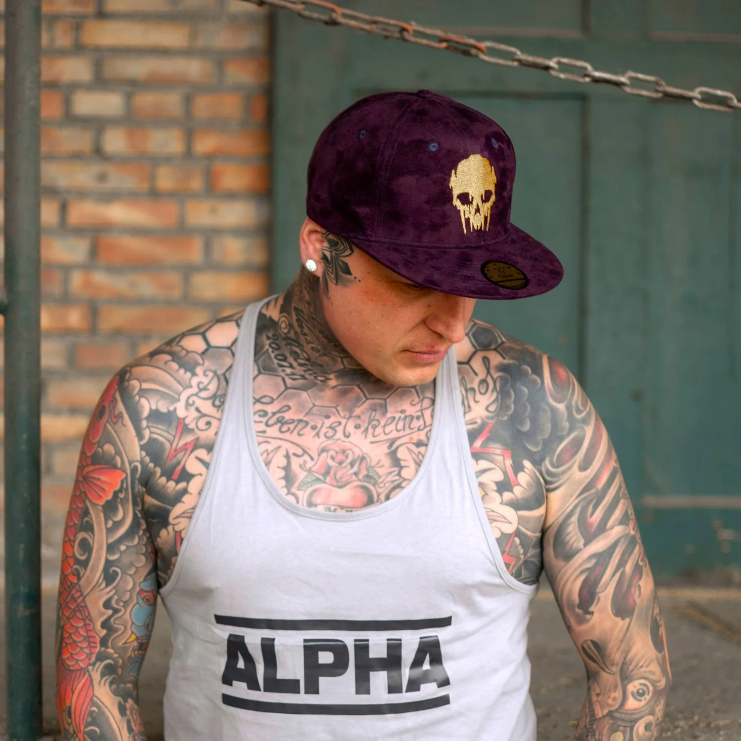 Demon Snapback - Purple Suede & Golden Thread - Image 10