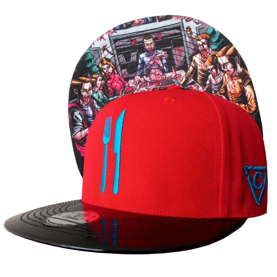 Dinner Time Snapback - Red/Black Metallic