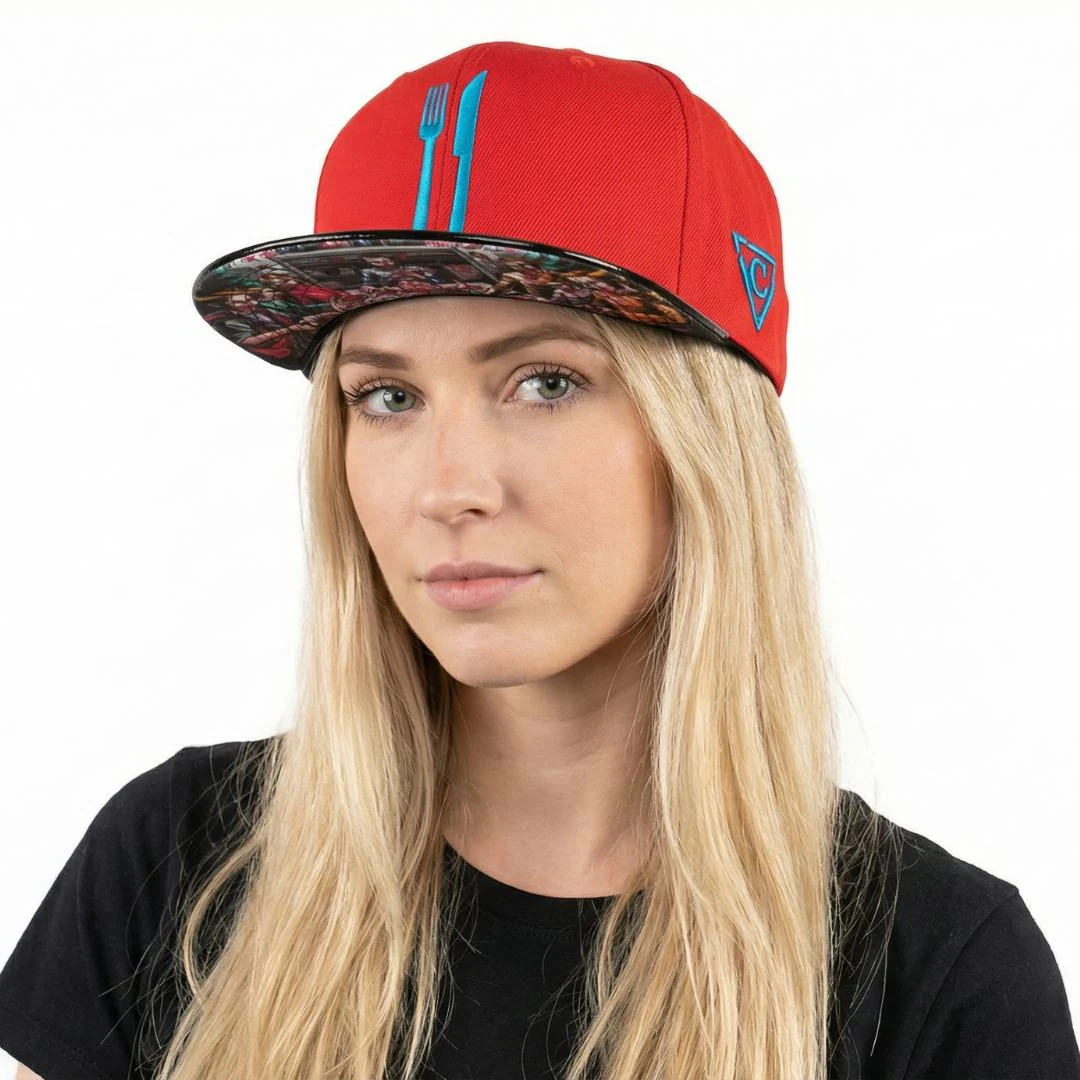 Dinner Time Snapback - Red/Black Metallic - Image 7