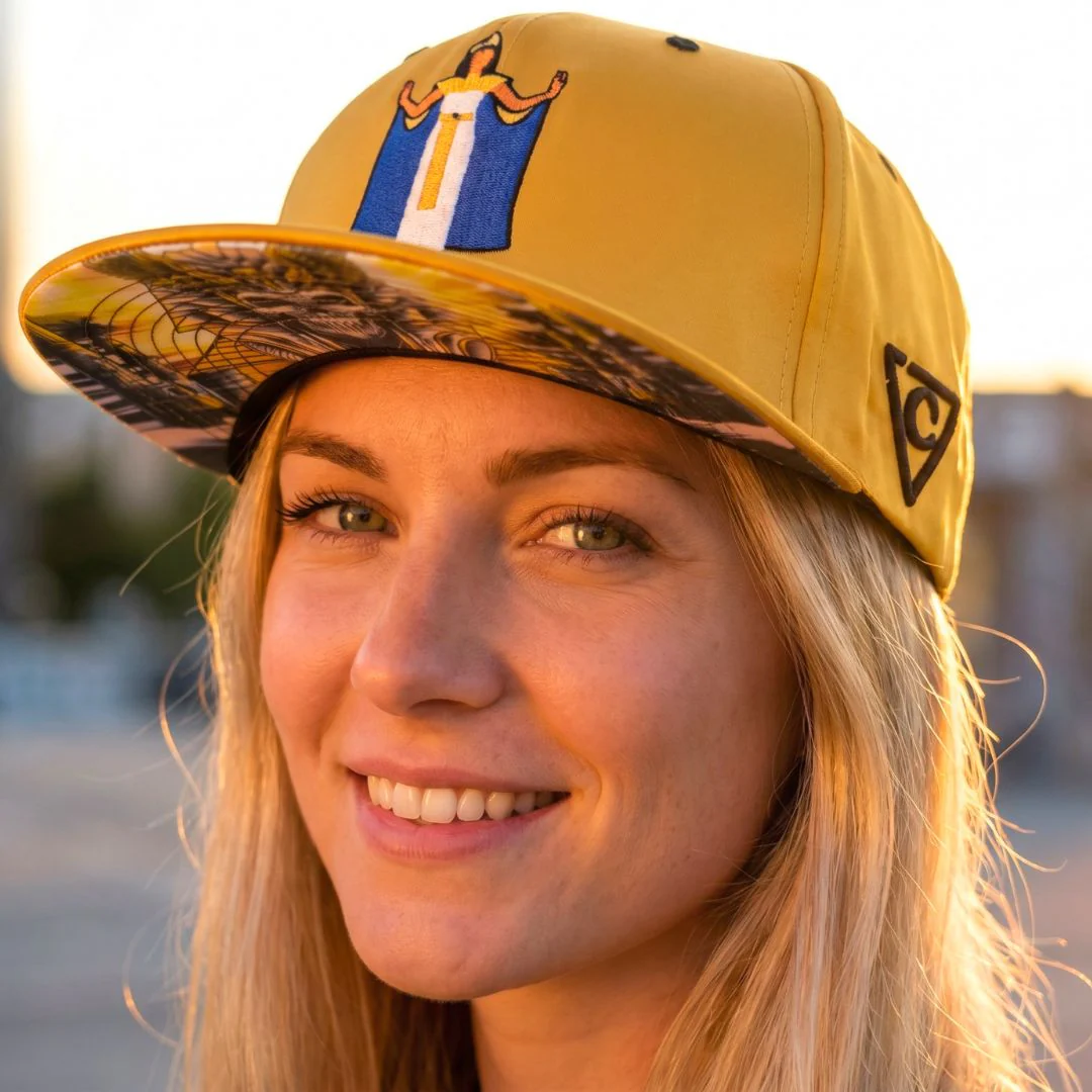 LIMITED EDITION Egyptian Night Snapback - Yellow Satin - Image 5